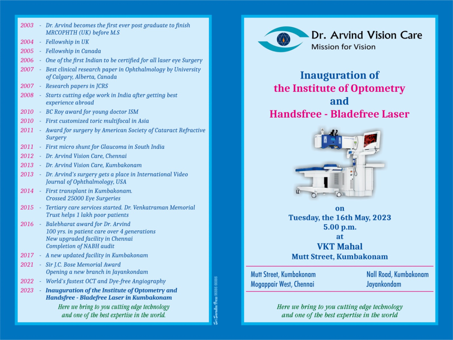 Inauguration of Institute of Optometry 1
